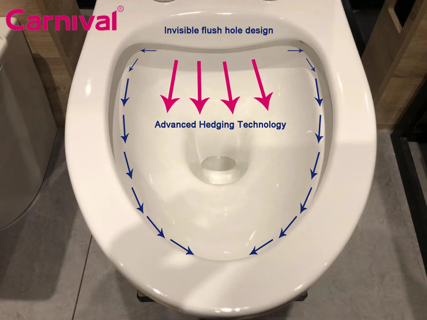 Ceramic bathroom One Piece Wc Opposite Washdown Wall hung Toilet