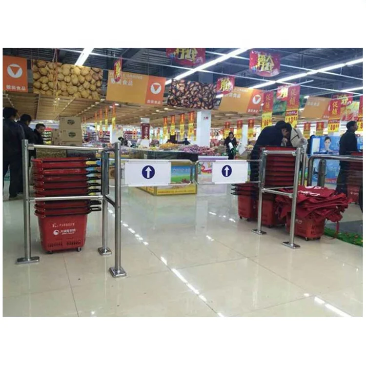 Mechanical Swing Supermarket Access Control System Barrier Gate