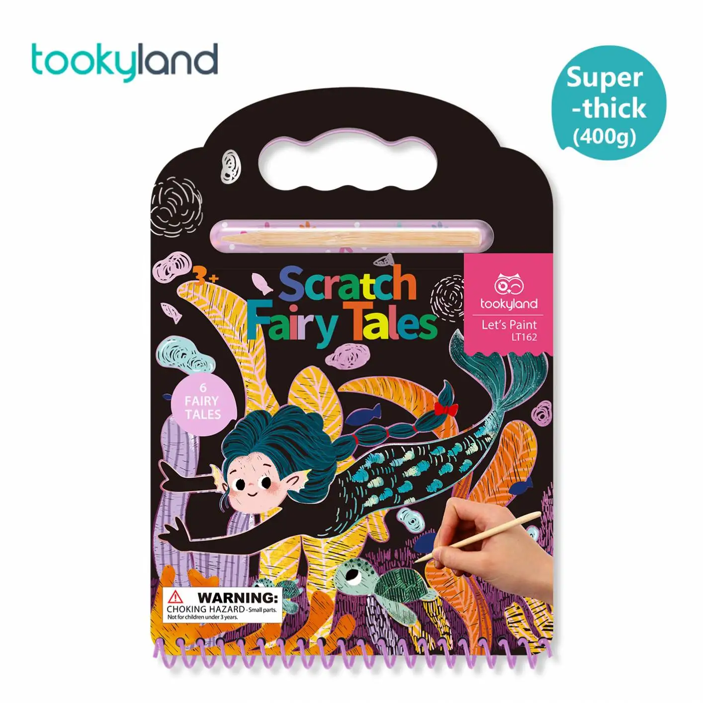 RTS Scratch-Fairy Tales Art Notes Set With Wooden Stylus Rainbow Mini Notes Scratch Magic Notes