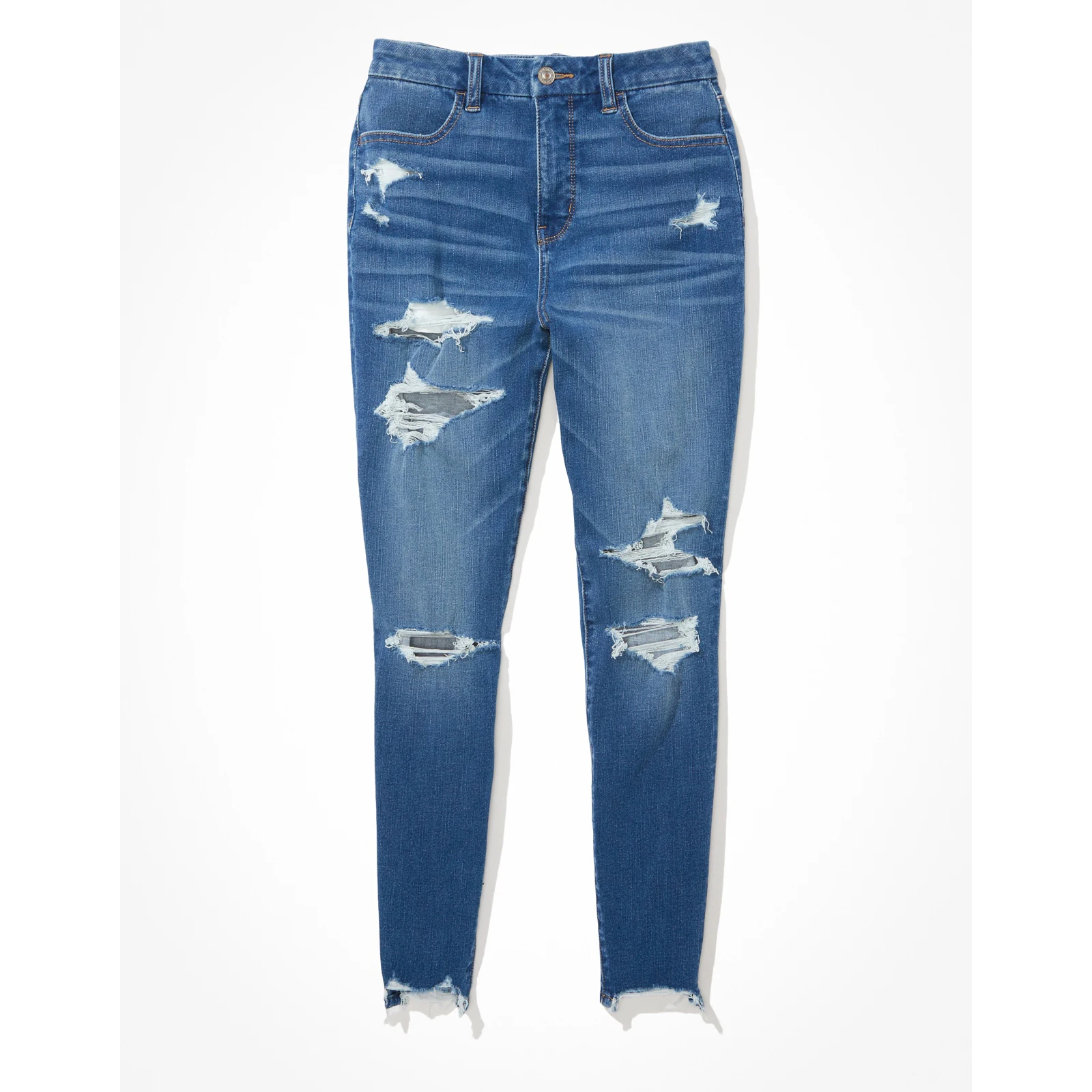 Super Soft New Four Way Stretch Women Denim Jeans Distressed Jeans Women Cropped Jeans For Women