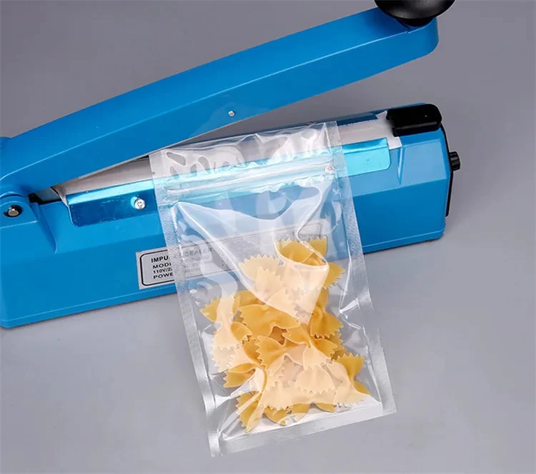 1Pack = 100Pcs In Stock 11*17Cm Clear Plastic Flat Heat Seal/3 Side Seal Poly Bags/Pouches With Zipper For Food Storage