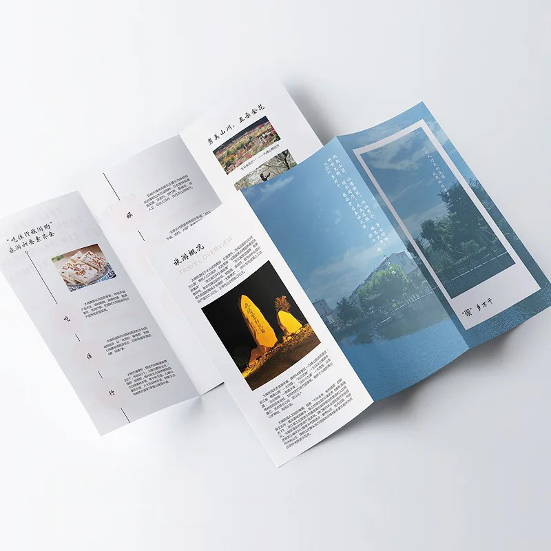 Folded Trifold Leaflet Printing Promotion Printable Leaflet Flyer