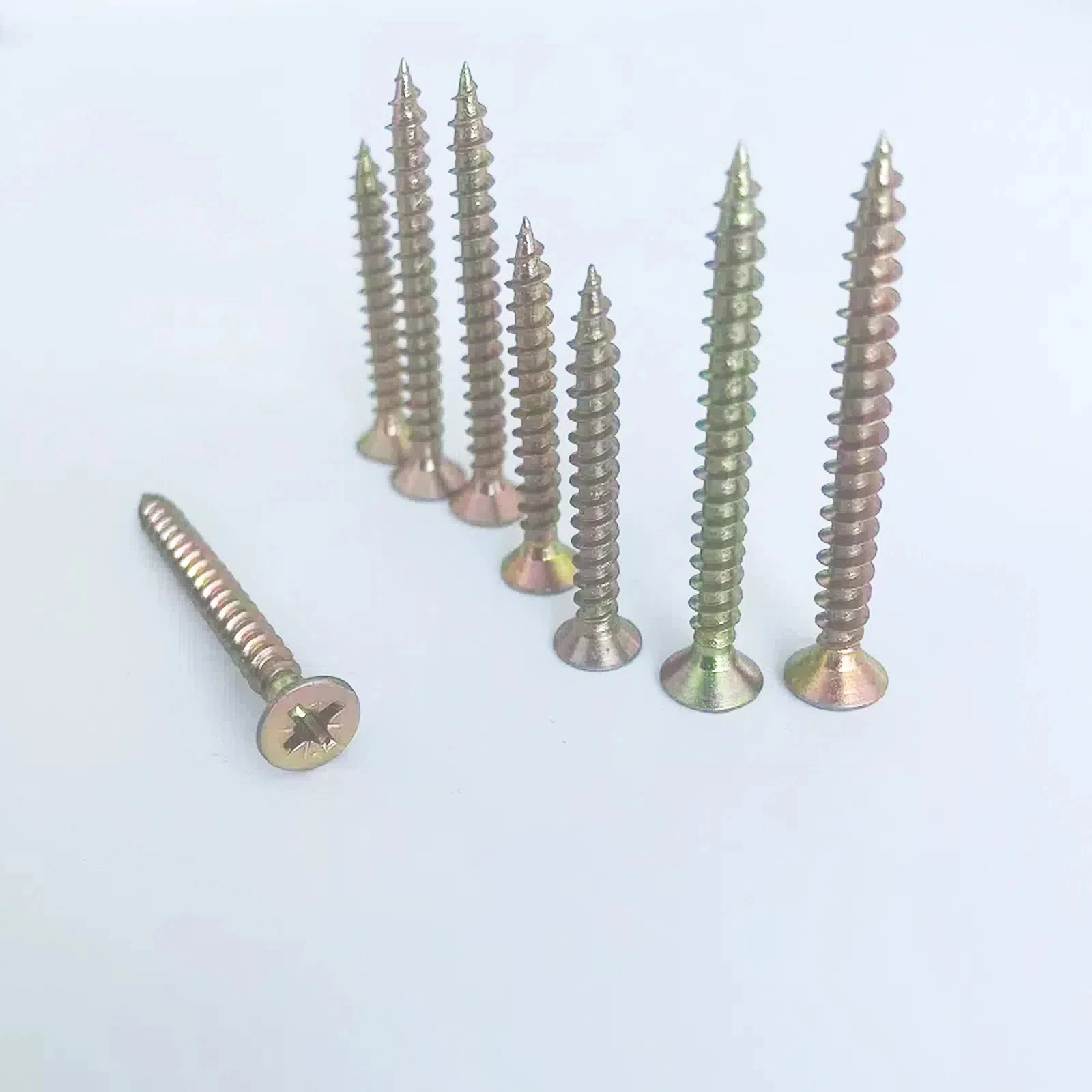 Yellow Zinc Coated square Drive Countersunk Flat Head 65mm Chipboard-screw Phil Long Self Tapping Wood Screw for Furniture