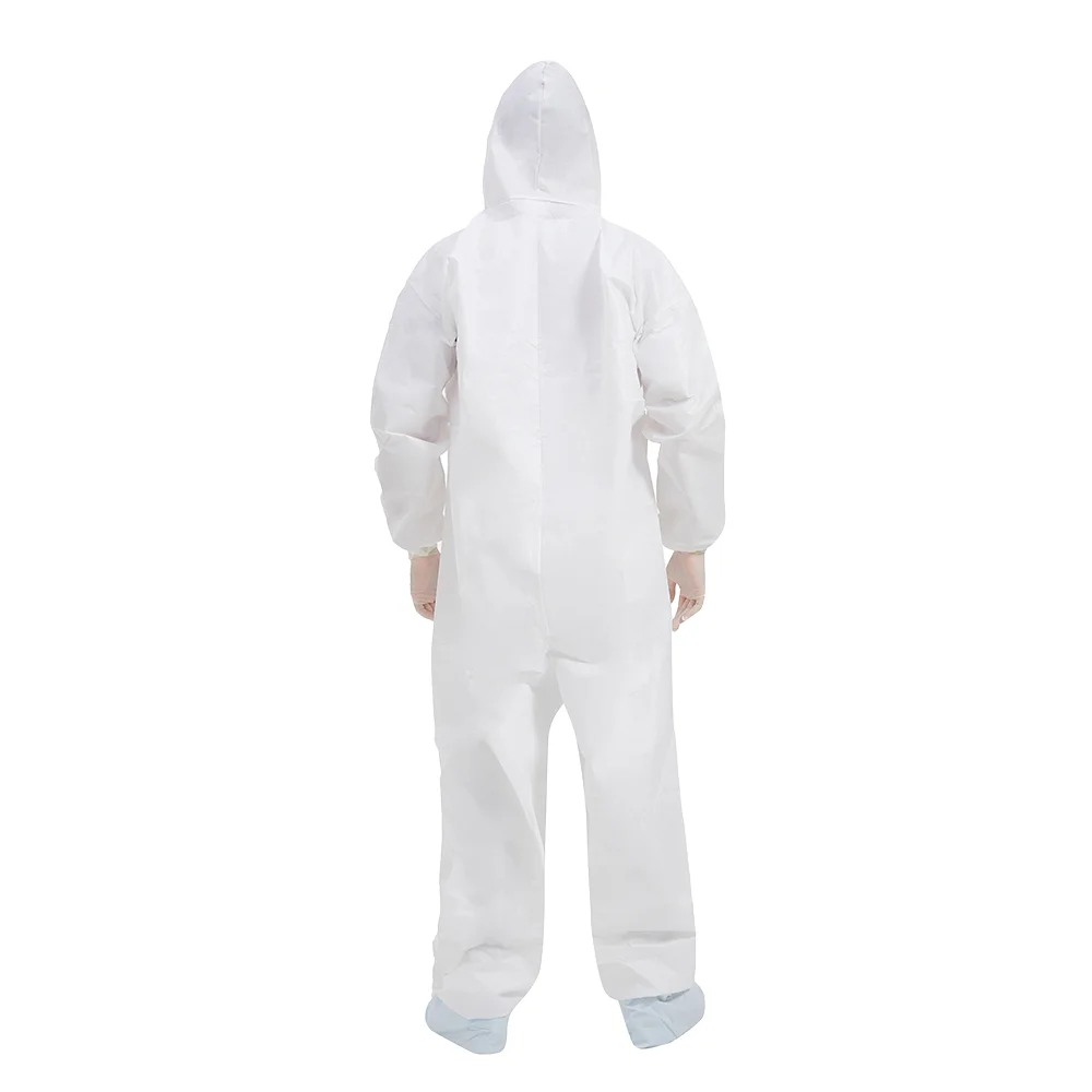 Disposable Medical Protective Clothing 45gsm-75gsm Dupont Tyvek Fabric Jumpsuit Microporous Romper Coverall