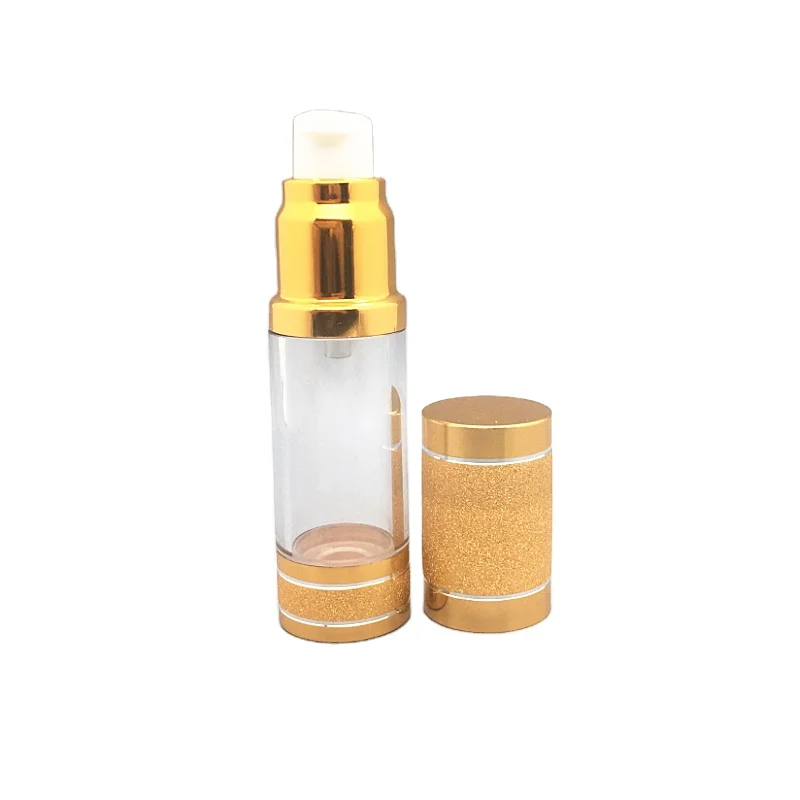 
Fast lead time 1 oz clear AS plastic spray bottle with gold top cap and base for hand sterilizing alcohol 75% 
