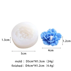 3D Flowers Making Gypsum Expanded Stone Mold Korean Azalea Scented Candle Flower Decoration Silicone Mold