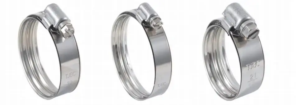 Stainless Steel Worm Hose Clamps Adjustable Metal Band Clamp for Water Pipe Automotive Plumbing Marine Application and Fuel Line