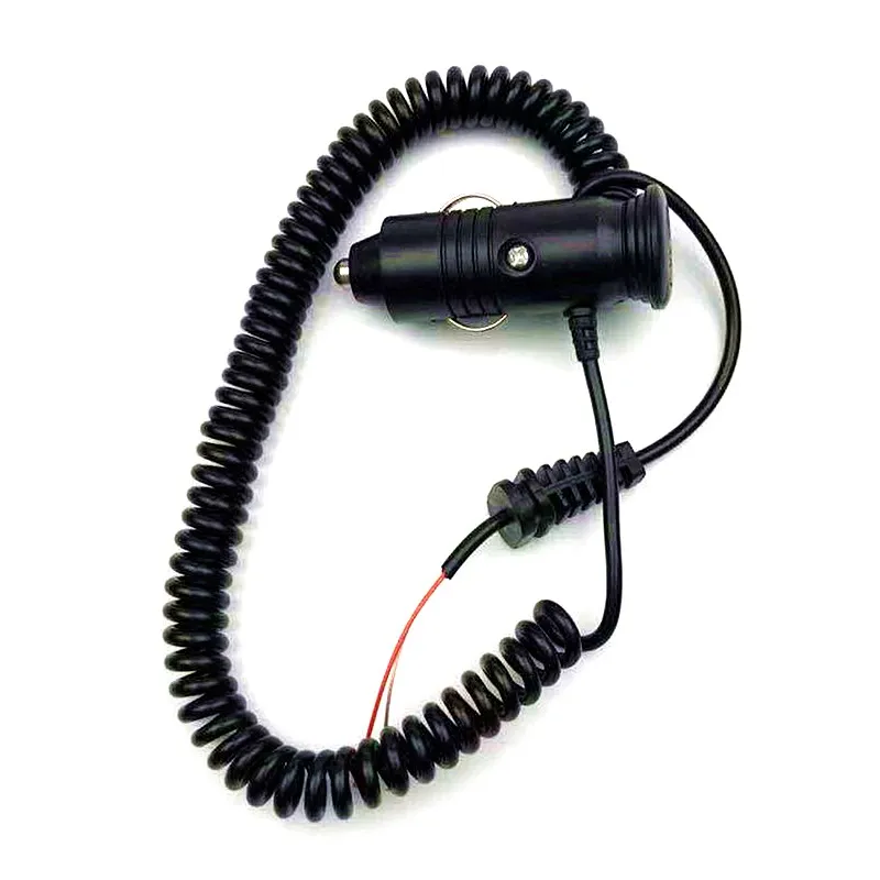  22AWG черный 4-х ядерный PU кабели спиральный обмотанный