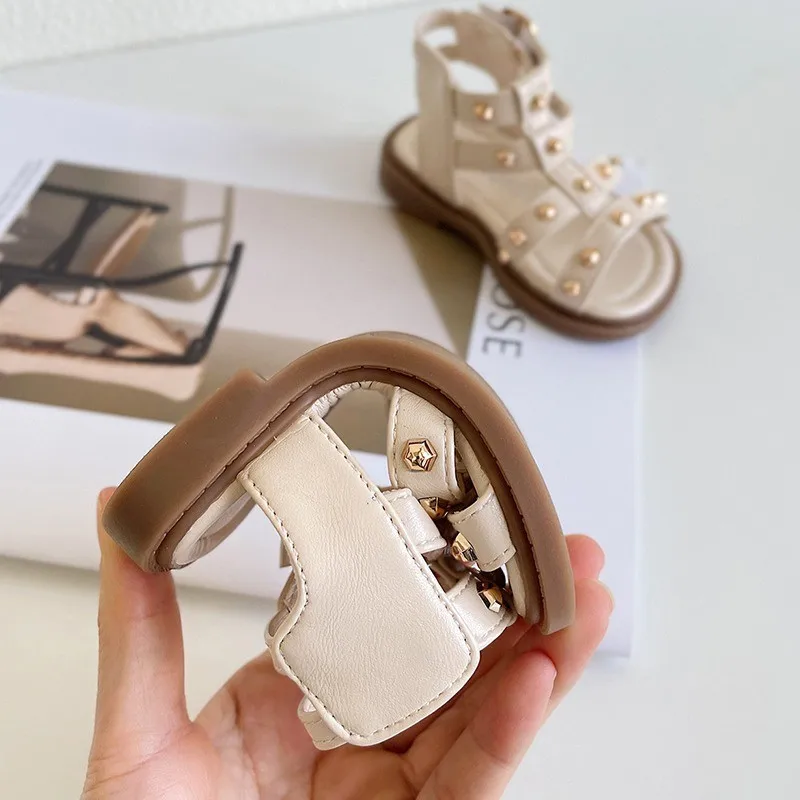 Fashion Factory Price Toddler Girl Sandal Girl Kids Rivets Shoes Children Summer Sandals