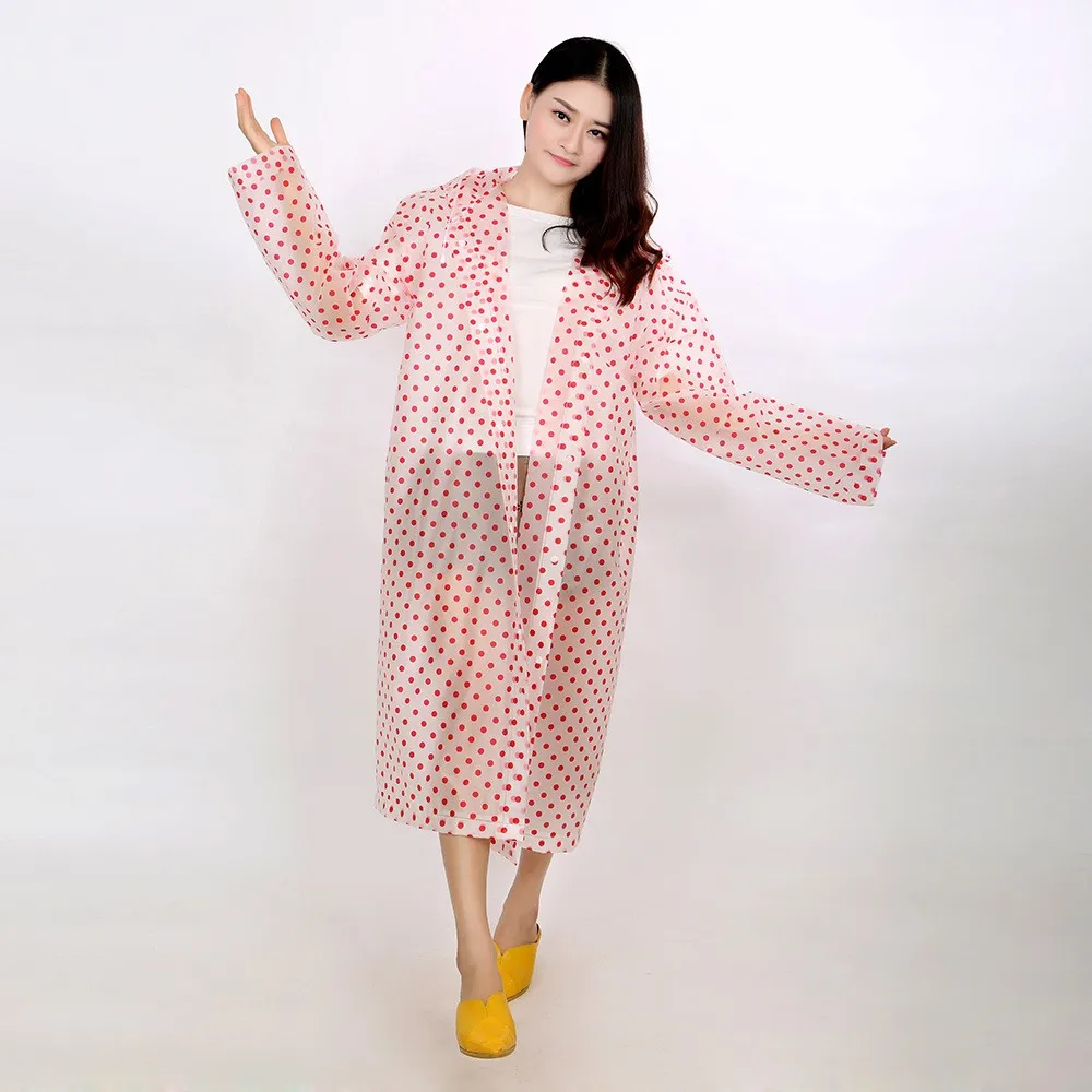 Raincoat Women Ladies Waterproof Poncho Style PE Wholesale New Outdoor Travel Adults Girls Colors Ponchos Custom Designs Print