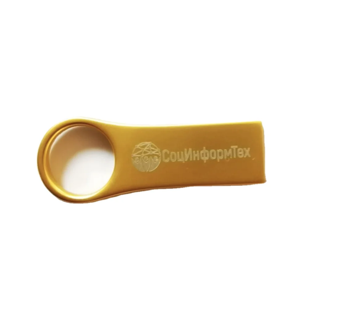 Mini Keychain Gold Round head Metal Usb Flash Drive Low price usb 3.0 1gb 2gb 4gb 8 gb 16 gb 32gb 64gb usb flash drive with logo