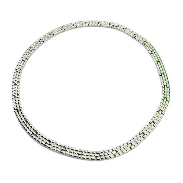 Versatile Necklace, Silver Neodymium Magnetic Element Stainless Steel Therapy Necklace