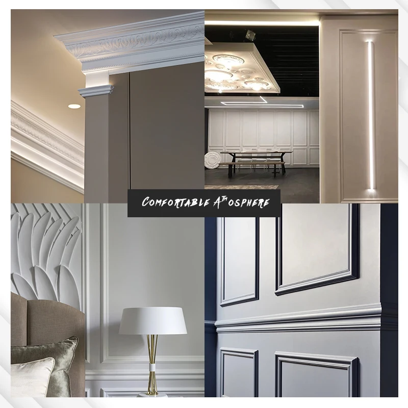 Gesso primed solid wooden flat door jamb ps moulding mdf skirting mdf crown moulding