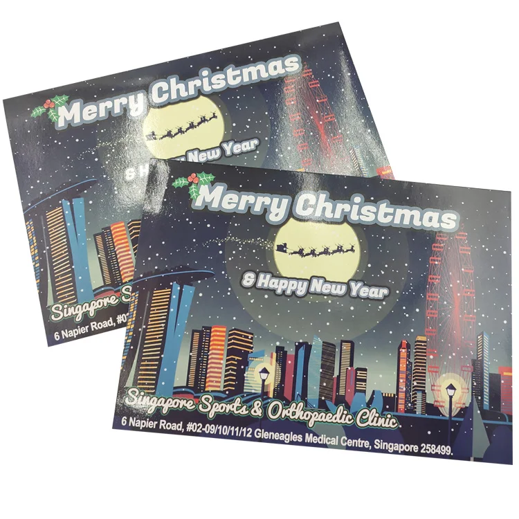 Merry Christmas Card Happy Holidays Envelopes Greeting Gift Cards Custom Printing