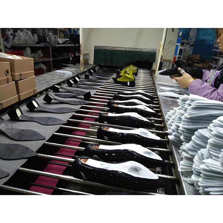 high speed labor cost saving leather shoe production line shoes assembling line shoe production line conveyor