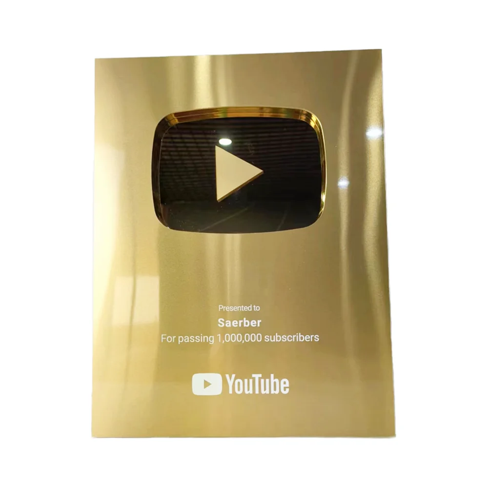 YouTuber доска прочный металлический дизайн для распознавания и отображения