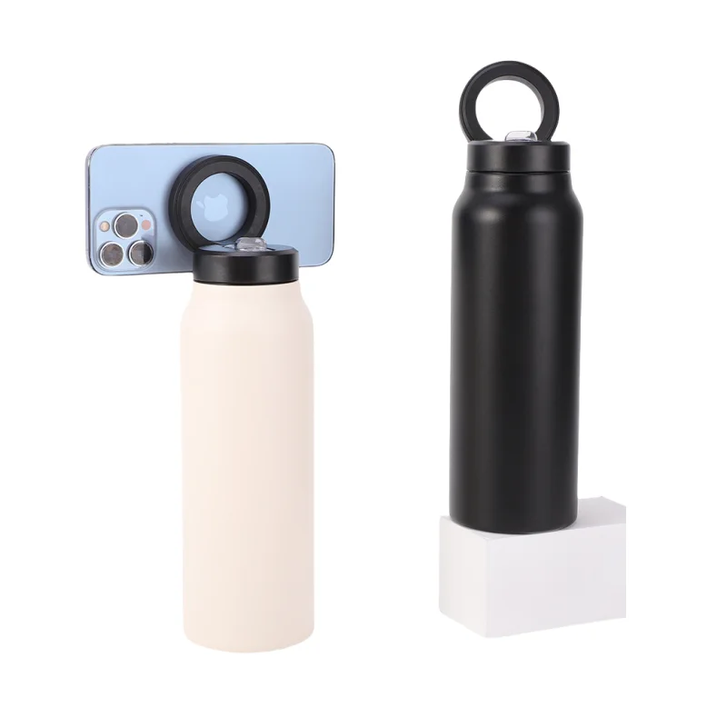 Высококачественная бутылка для воды MagSafe 24 унции с креплением для телефона для iPhone, магнитный держатель, Изолированная бутылка для воды из нержавеющей стали