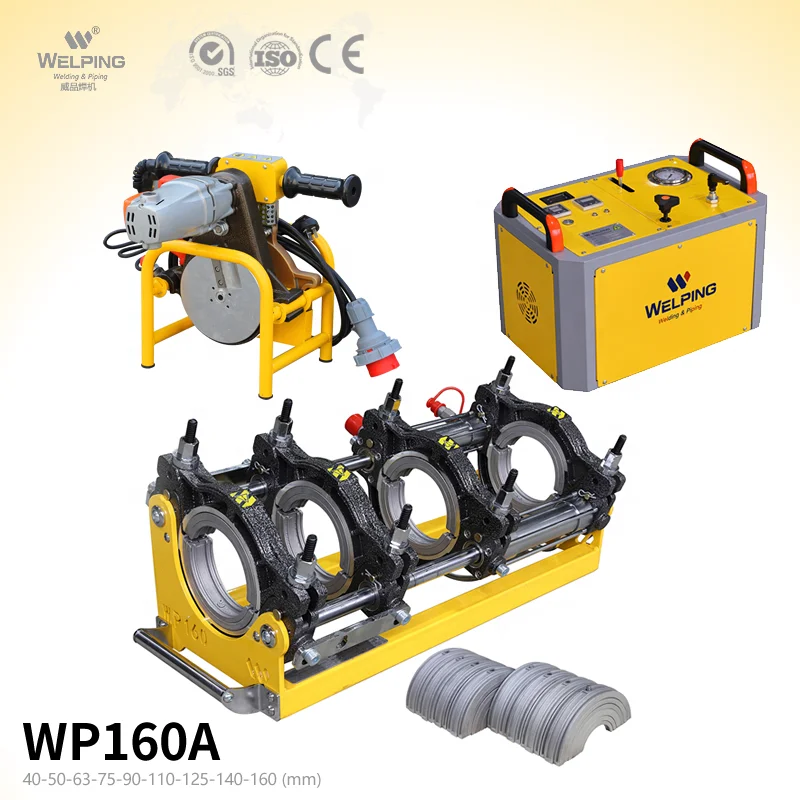 WP160A HDPE Pipe Jointing Machine Butt fusion Welder Thermofusion Machine Price