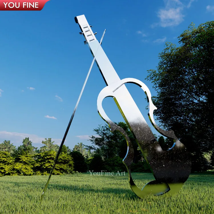 Modern Street Outdoor Large Art Decorative Stainless Steel Music Sculpture