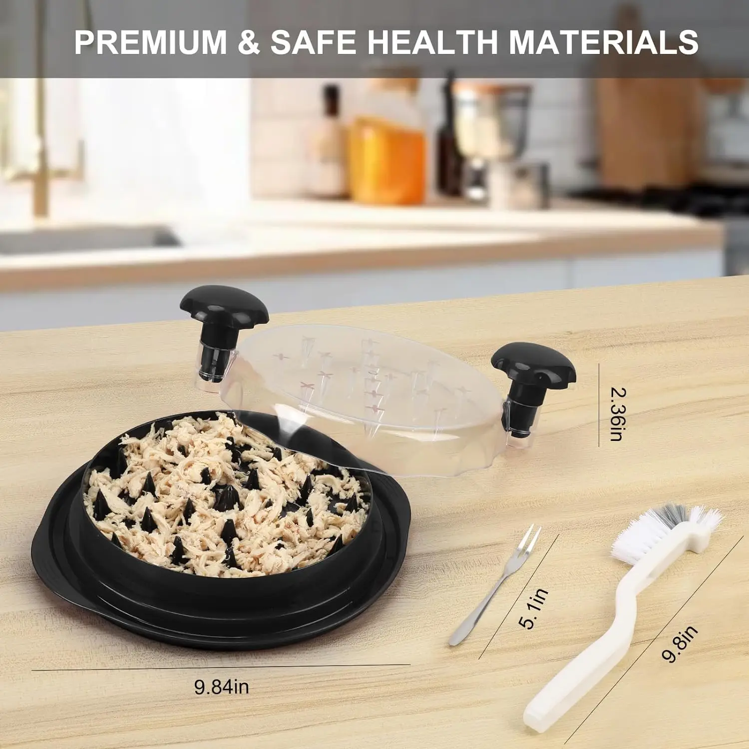 Chicken Shredder Tool Twist BPA Free Ergonomic Handle Non-slip Base The meat shredder machine for Chicken Pork Beef