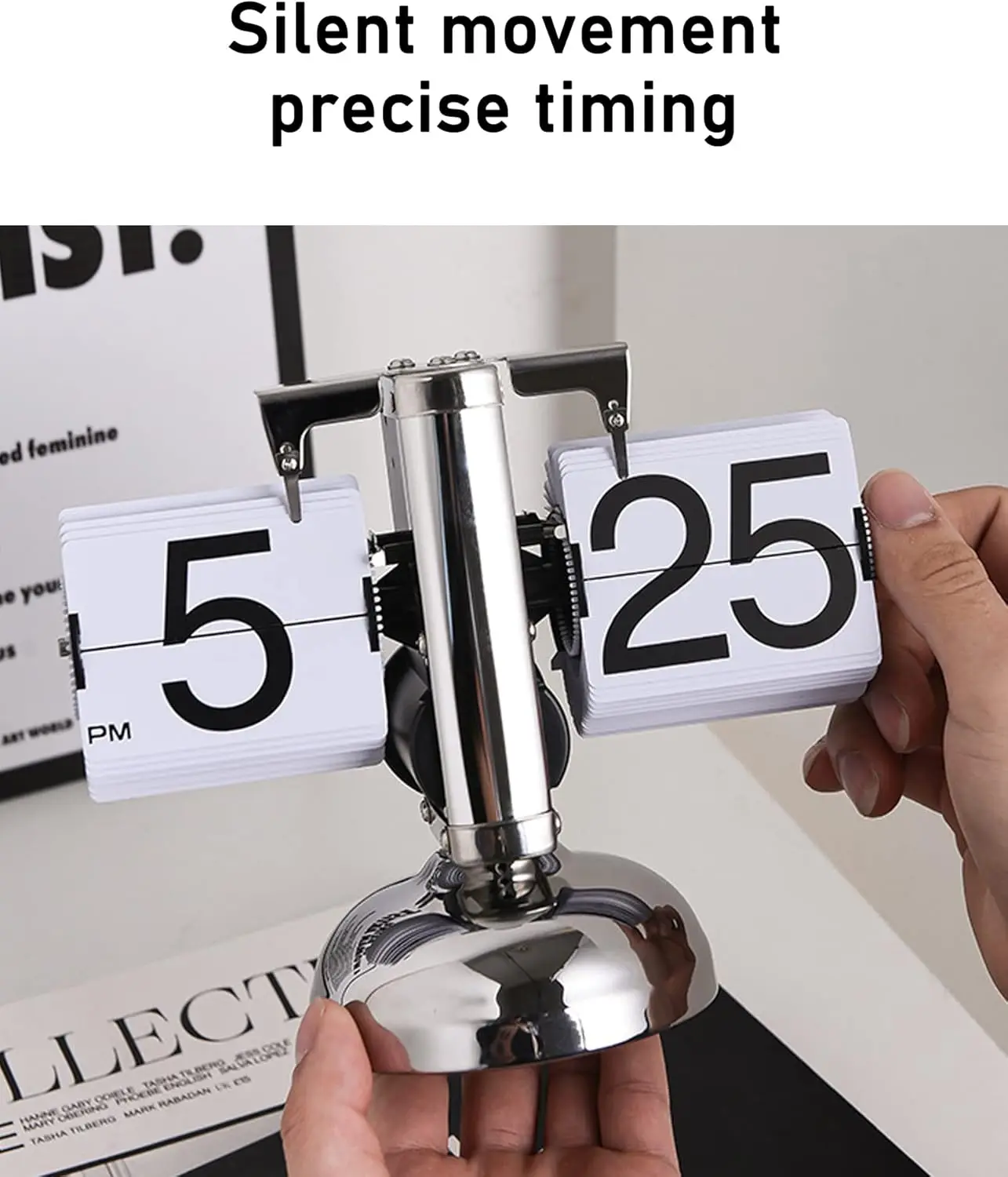 Flip Clock Vintage Desk Clock Retro Flip Down Clock