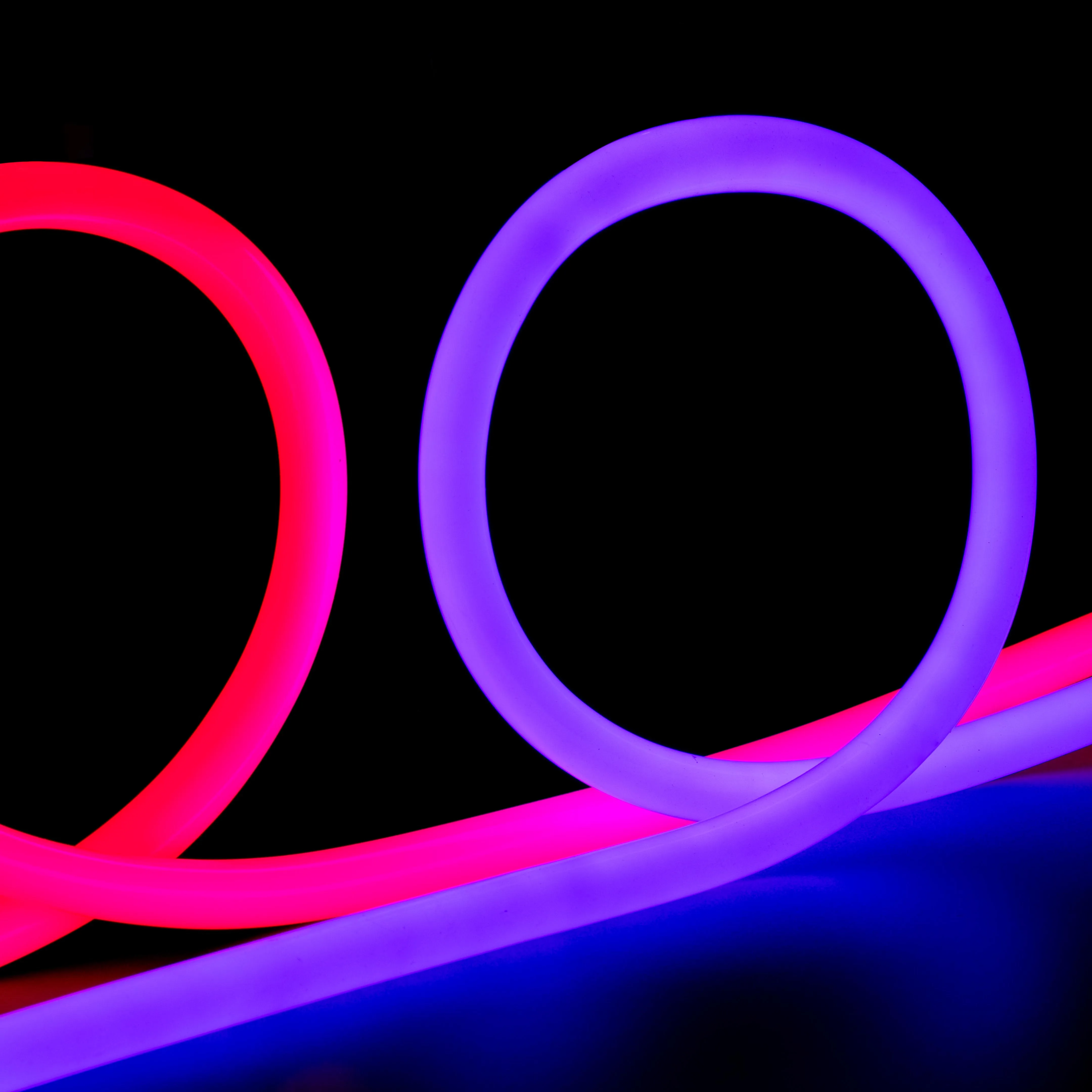 High quality 24V 3000K 6000K 360 Degree Round 30mm 20mm 25mm strip neon tube for home decoration