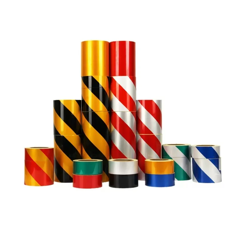 black and yellow Reflective Anti-Static Warning Safety Protection Pvc Floor Marking Demarcation Tape