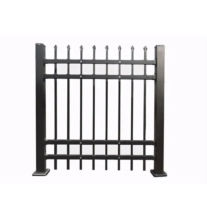 Home Garden Cheap Custom Hot Dipped Galvanized Metal Steel Panel Wrought Iron Picket Fence Panels