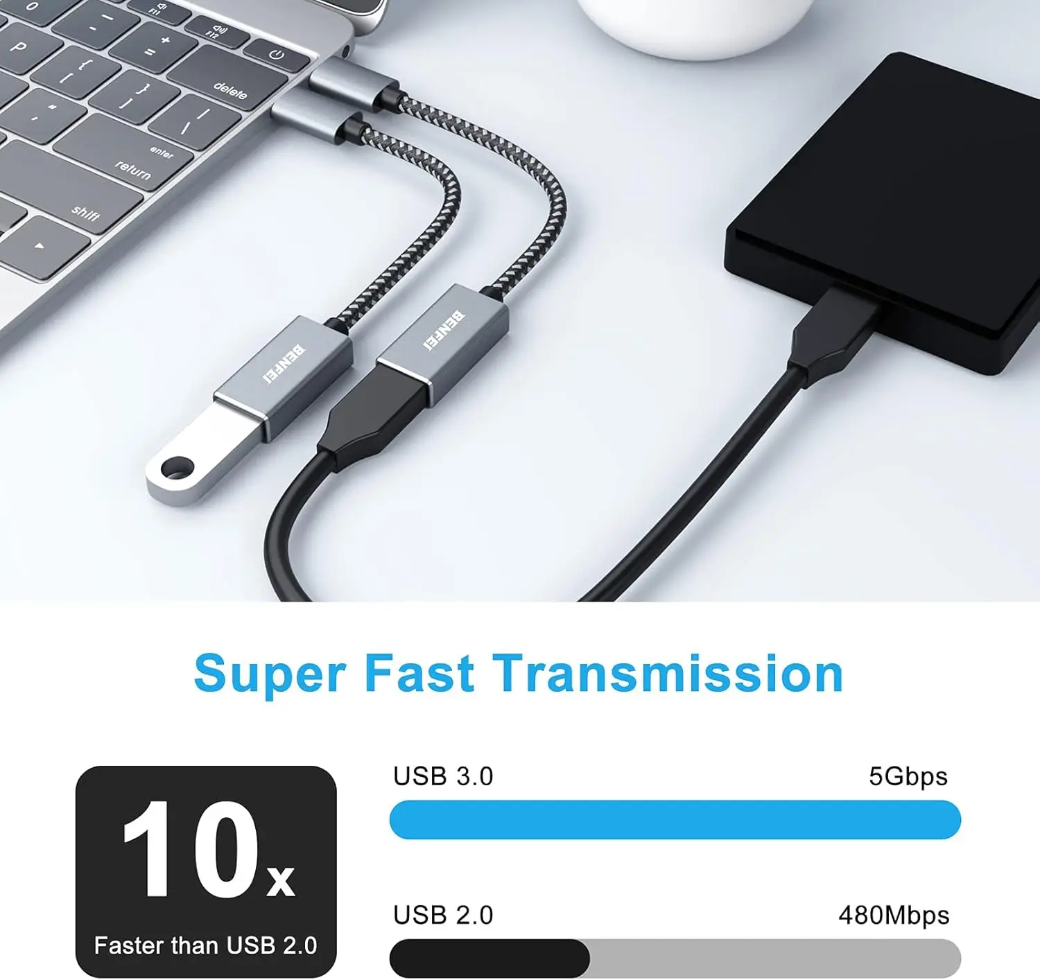 BENFEI 4 упаковки USB C на 3 0 адаптер переходник