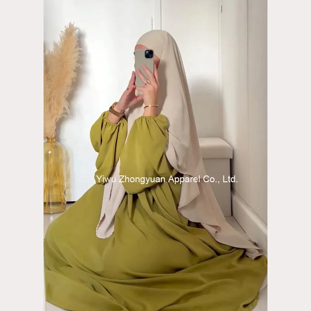 2 Piece Set Abaya With Khimar New High Quality Nida Modest Fashion Women Muslim Dress Hijab Dubai EID Ramadan Islamic Clothing