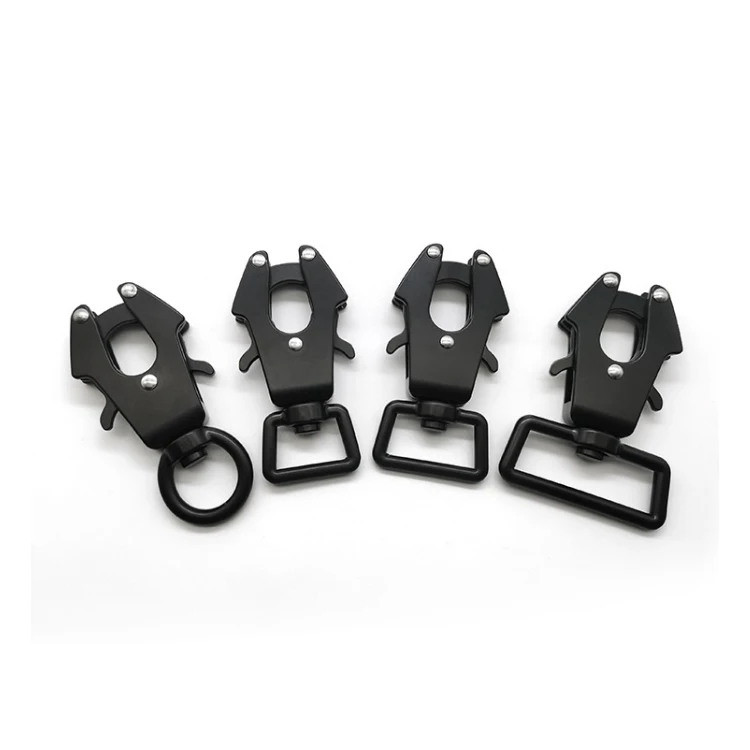 38mm metal zinc alloy steel Frog swivel carabiner dog pet carabiner swivel hook