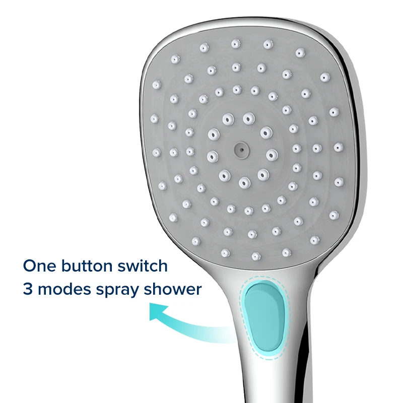 JOMOO Three-function Mixed Air Water Hand Shower Head High Pressure Handheld Shower Head With Hose  ABS Wall Socle Shower Set