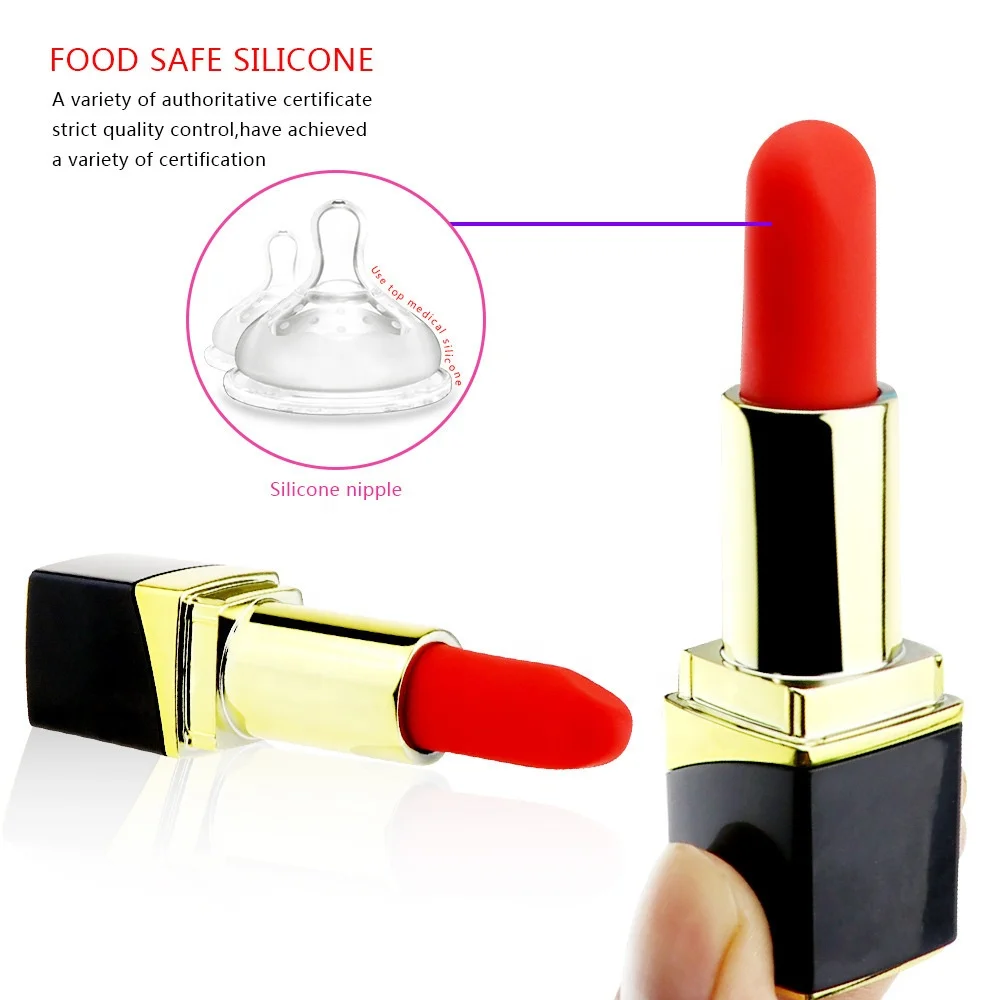 Soft Silicone Waterproof USB Charging Electric 10 Mode Vibrations Lipstick Sucking Vibrator Massager for women