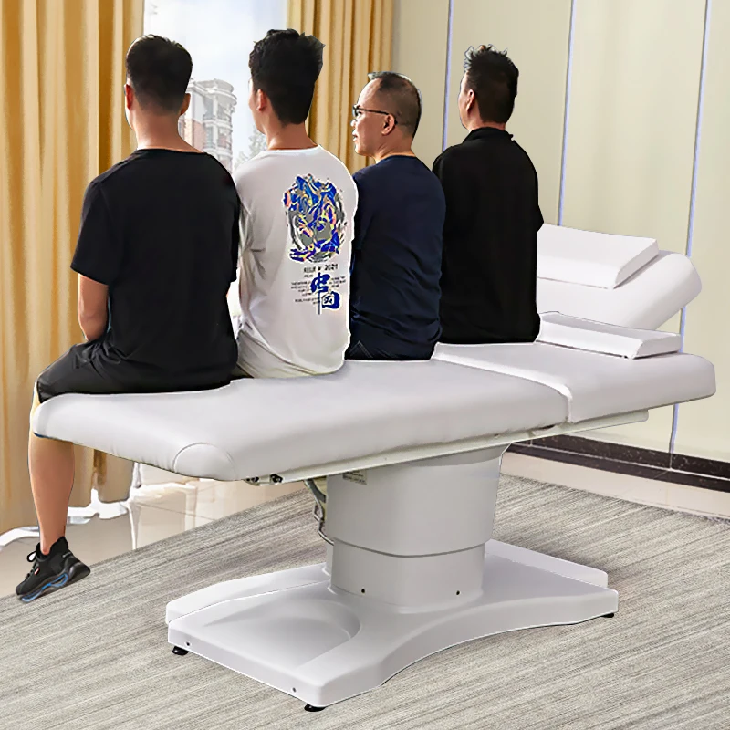 Electric Spa Massage White Color Spa Bed Massage Table Adjustable Facial Bed Electric Medical Clinic Electric Massage Table