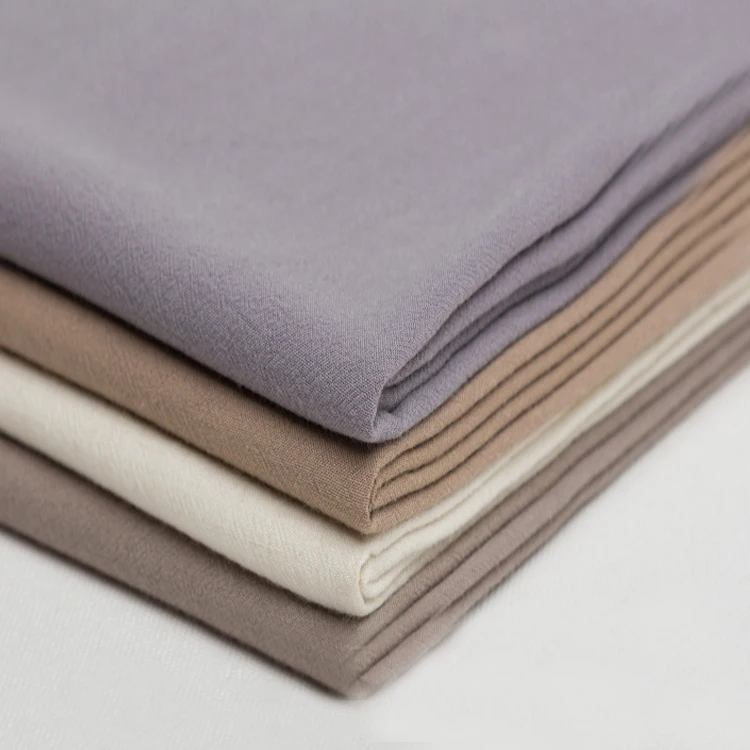 Oeko tex custom lightweight white khaki soft shirt fabric textiles cloth roll plain fabrics linen viscose clothing fabric