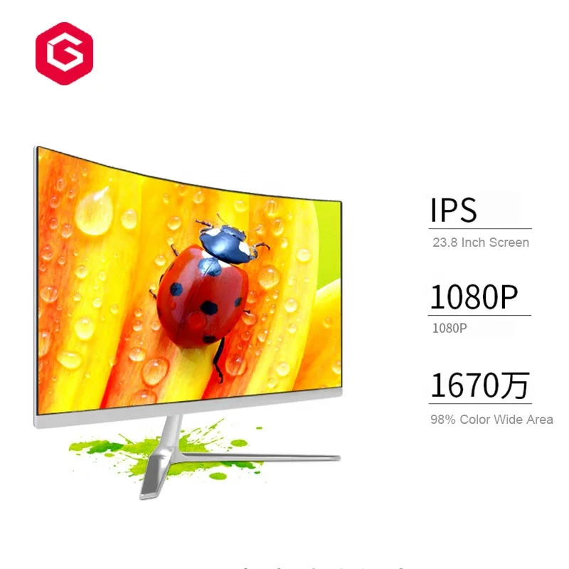 Cheap 23.8 inch desktop computer with I3 I5 I7 processor 4GB DDR3 all in one pc