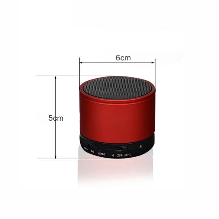 Christmas gift metal mini portable wireless sound speaker with Mic TF card FM radio AUX MP3 music play