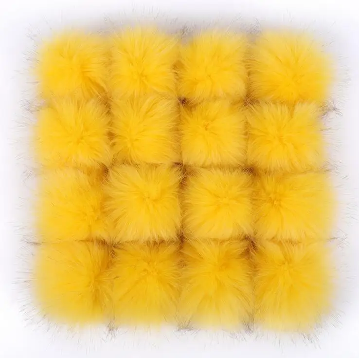 15cm plush fake raccoon fur ball faux fur pom poms for hats