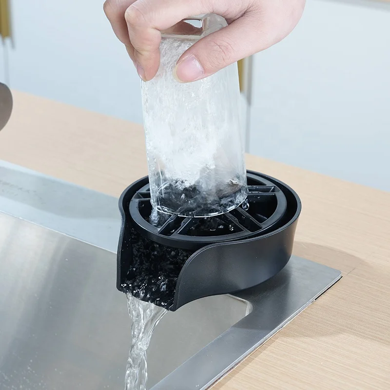 New Hands Free Automatic Rotating Spray pull out Glass Cleaner Washer Mini High Pressure Cup Rinser Dishes Washer For Kitchen