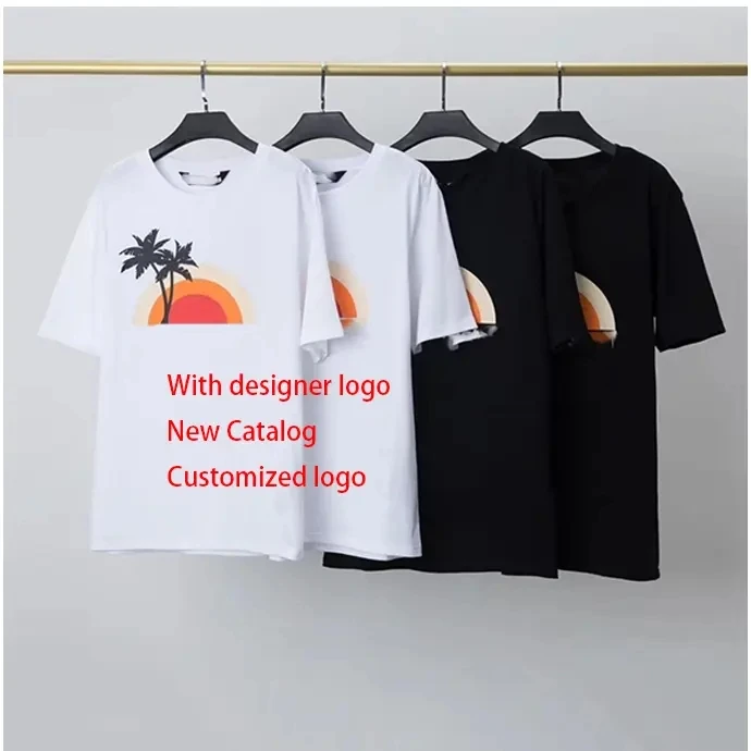 hot trending Angel products Wholesale Blank Organic 100 T Shirt For Men And Women High Quality Round Neck Palm Custom T Shirt