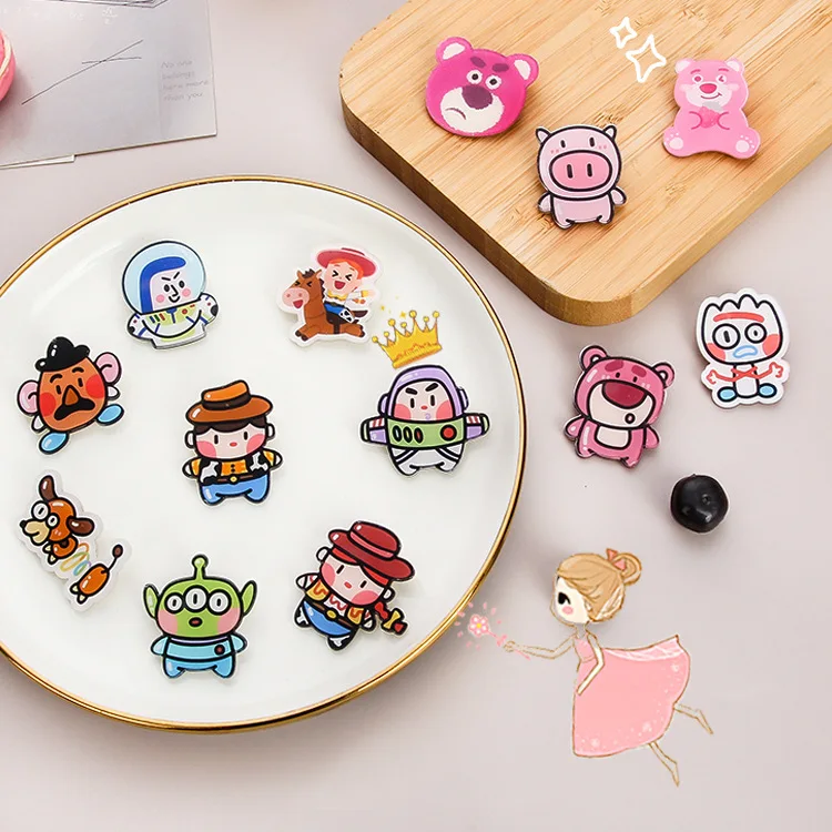 Cartoon Anime Badges for Clothing Bag Shoe Icons On Backpack 3D Acrylic Badges Badge Icon Pin Brooch Custom