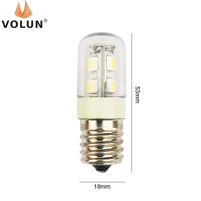 E17 bulb LED energy-saving lamp 110V220V white light warm T18S refrigerator lamp lampblack Range hood machine equipment lighting
