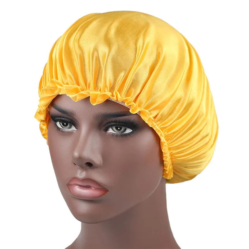 Wholesale Low Price Satin Bonnet Slouchy Beanie Night Turban Headband  Wrap Hair Sleep  Hat Cap In Lined