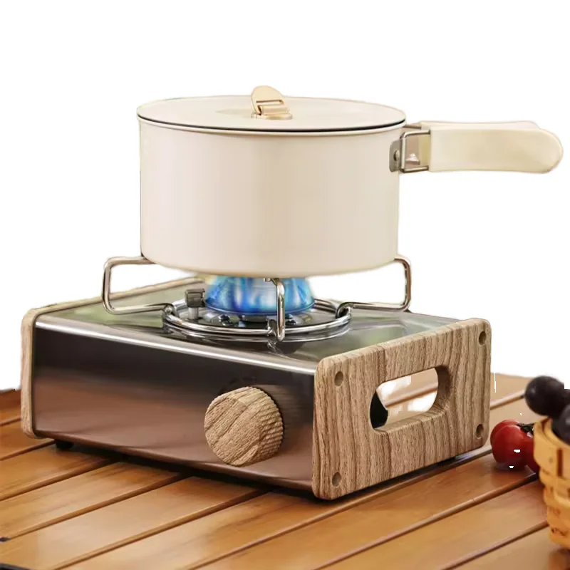Hot Selling Portable 2800W Mini Butane Burner Steel Gas Stove for Camping Outdoor Rectangle Barbecue and Picnic Cooking