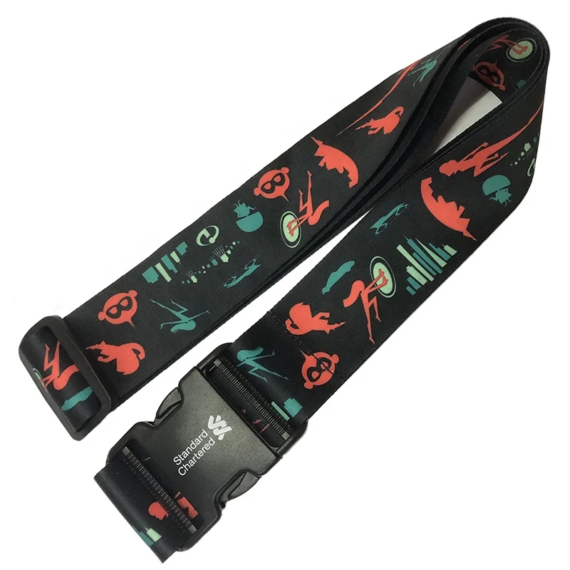 Custom New Product Polyester Adjustable Luggage Strap Belt With Password Lock
