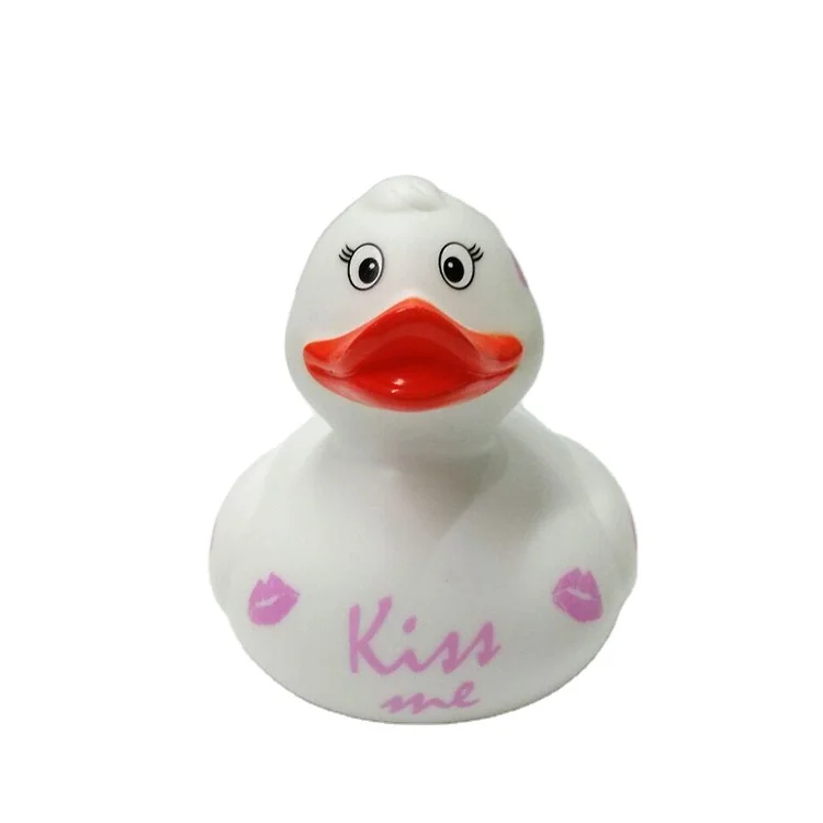 Новый дизайн Белый поцелуй Утка Игрушки для ванны пластиковые игрушки ванной комнаты ребенка