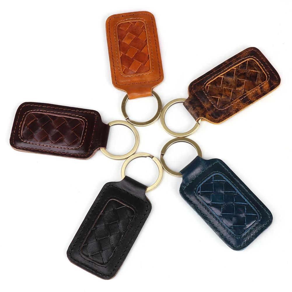 New Promotion genuine leather leather keychain custom From China Supplier