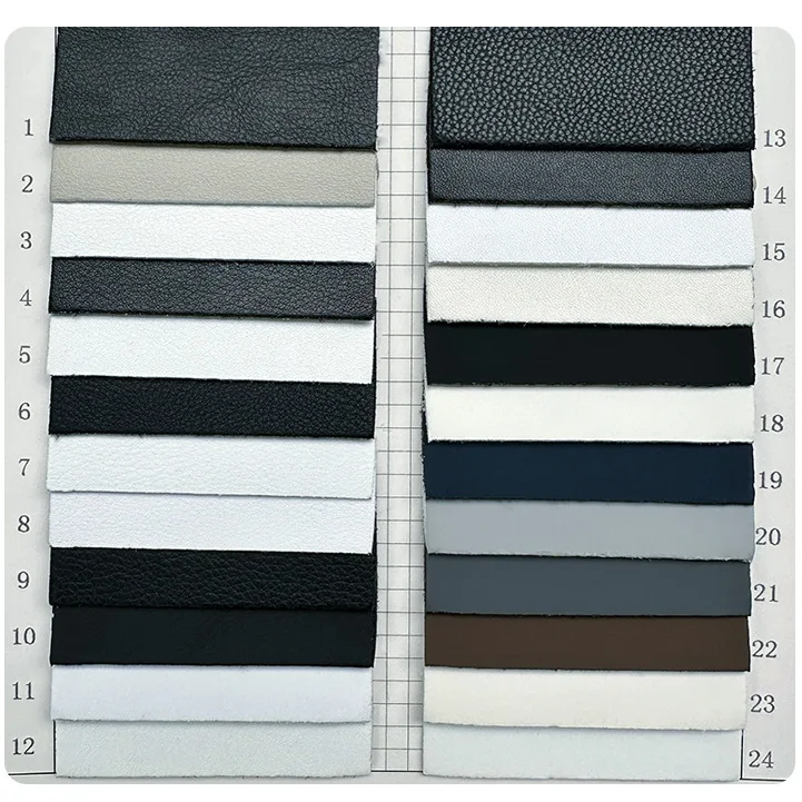 Luxury Custom Texture 1.4 mm Matte Artificial Faux PU Fabric Synthetic PU Microfiber Leather for Car Seat Steering Wheel Belts