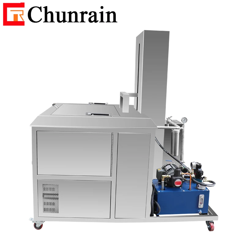 PLC Control Automatic Industrial Ultrasonic Cleaner with Pneumatic Lift for auto parts engine hub CR-720GS 360L 3600W
