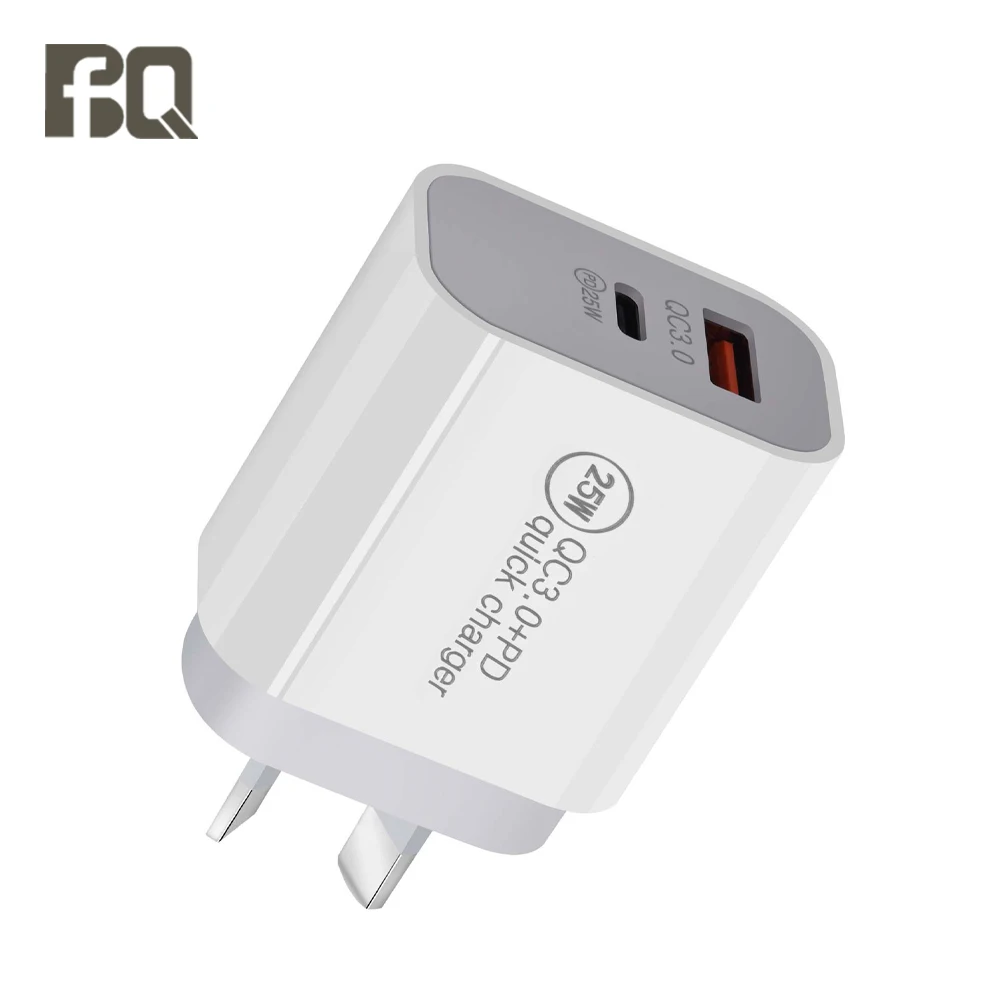 Saa Rcm Australia New Zealand Pd Au Type C Fast Charger 25W Usb-C Mobile Phone Charger for Australia